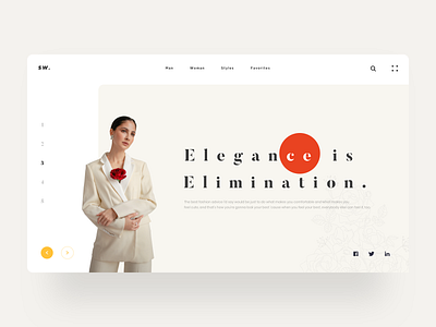 SW. colors ecommerce header interaction landing page minimal ui uidesign ux webdesign website