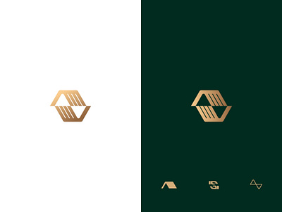 Infinite gradient hands home icon mark logo infinite infinity logo design roof trust