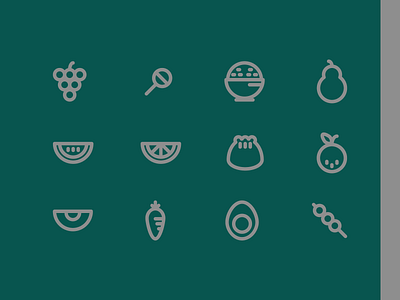Food & Fruit Icon Line icon icon a day icon app icon design icon set illustration line icon