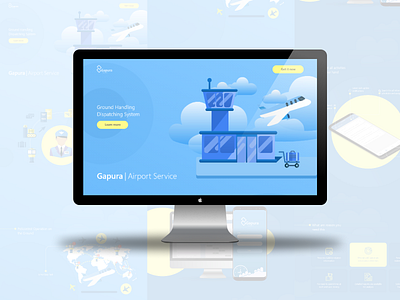 Gapura Airport System design illustration ui ui ux design web