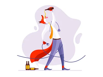 Fox 5 fox icon illustration vector