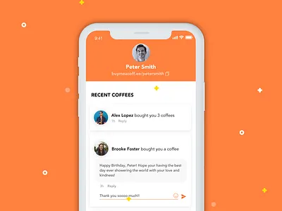 Buy Me A Coffee for iPhone app design ios ios app mobile app mobile app design mobile ui ux