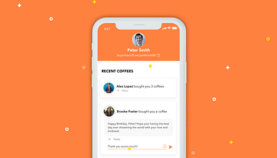 Buy Me A Coffee for iPhone app design ios ios app mobile app mobile app design mobile ui ux