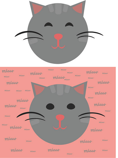 miongg cat cats circle cute design grey head illustration meow meowth pink pinky