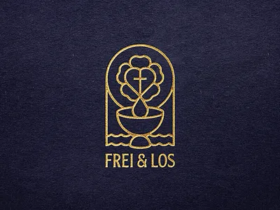 Frei & Los pt. II badge engraving graphic design icon illustration illustrator line art logo peter voth design vector