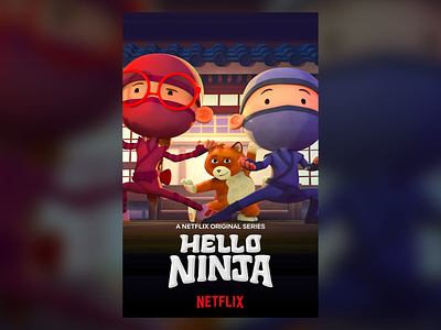 Hello Ninja Logotype hello ninja logo netflix ninja television type type design