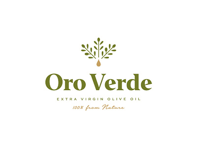 Oro Verde drop extra icon leaf logo mark nature oil olive olive branch oro symbol tree verde virgin