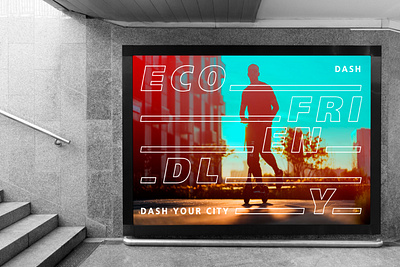 DASH / advertising advertising branding design identity logo outdooradvertising scooter sharingplatform визуальная идентификация разработка логотипа