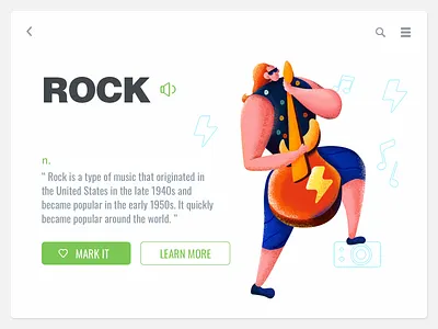 Rock illustration painting ui ui design