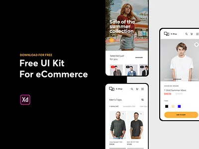eCommerce - Free UI Kit Responsive add to cart adobe xd app adobe xd free app design behance design download for free ecommerce app ecommerce free app ecommerce ui kit fashion app free download shop free fashion app free ui kit free ui kit web patryk polak shop free ui design zalando
