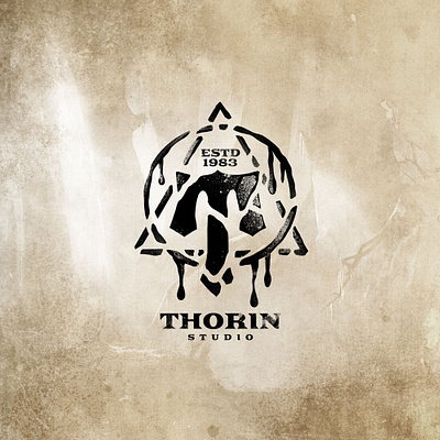 Thorin Studio branding development dusan klepic fantasy gaming geometic logo monogram rpg studio vector vintage