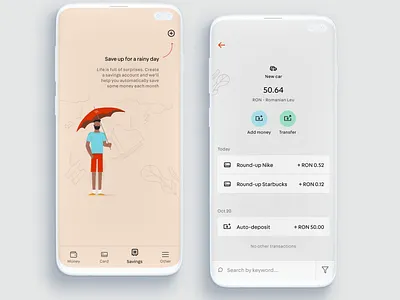 Savings account concept android app clean digital wallet empty state figma illustration ios mobile uidesign uiux wallet xapo