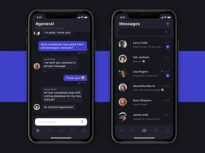 Chat App app chat communication icons iphone layout messages mobile ui ux