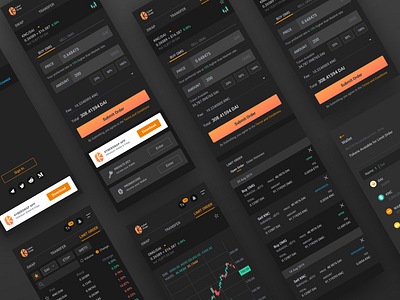 Limit Order Mobile Responsive application bitcoin blockchain coin crypto dark theme eth kyberswap mobile