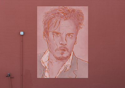 Portrait of Johnny Depp actor artwork digital digitalart drawing illustration illustrator johnnydepp krita man portrait sketch wacom wacom tablet