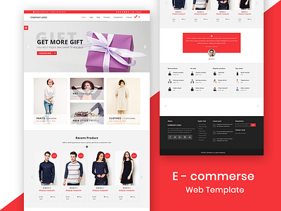 E-commerse web template e commerse web template landing page website