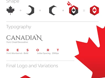 Canadian Resort Logo branding illustrator logo design vector