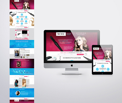 be very beauty color cosmetic design fashion female landing landing page photoshop webdesign website website design