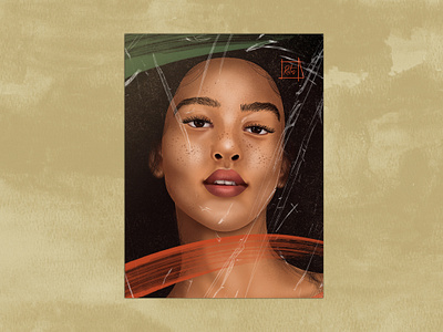 Girl with the black hair illustration adobe photoshop digital illustration digital painting illustraion illustration poster poster art