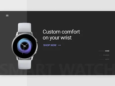 Smart Watch landing page black blue design desktop future gradient grey inspiration interface landingpage purple shopnow smart smartwatch uidesign uxdesign watch web website