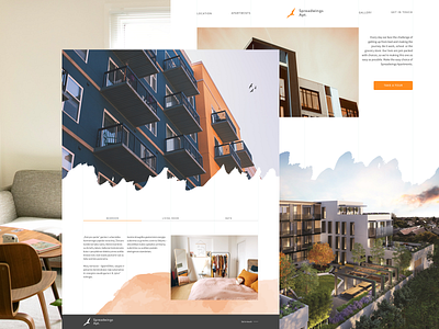 Joining the rejected work club… apartment apartments client work concept orange paint paintbrush pastel real estate rejected sketch sketchapp ui ux ui water color watercolor watercolour web website website design