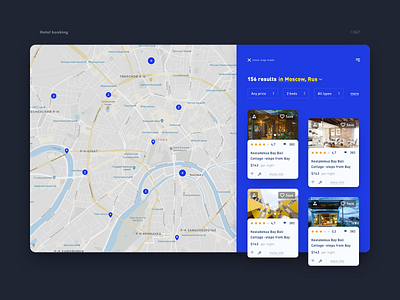 Hotel booking 067 booking daily ui hotel map product travel web