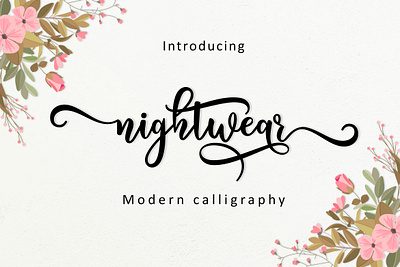 Font Nightwear Script calligraphy font design fonts fonts collection illustration lettering logo script typography vector