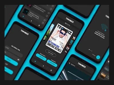 Techbizz app application ui business dark magazine technology ui wip