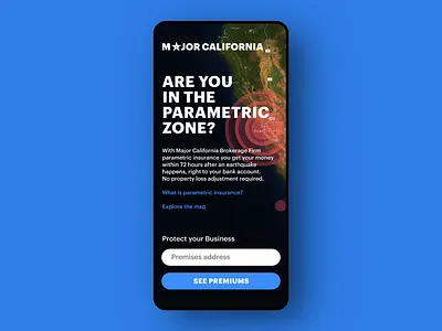 InsureTech solution for a California brokerage firm app application california earthquake figma insurance insuretech interface ios menu mobile product design ui ux
