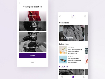 Hairdressing Magazine app awards b2c barber beauty hair haircut hairdressing hairstyle ios magazine mobile news newsfeed ui ux