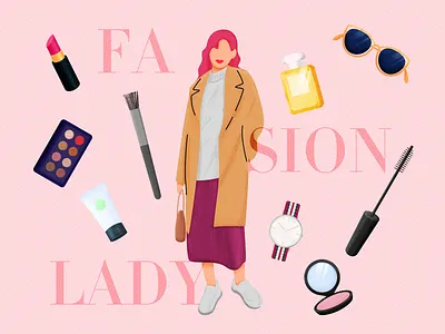 Fasionable lady illustration