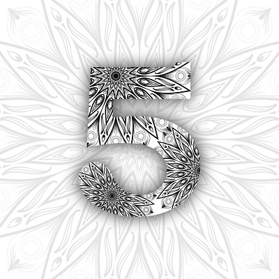 5 - 36 Days of Type 36daysoftype 36daysoftype05 mandala typography vector