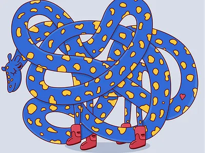 Loooonnnng Giraffe childrens illustration creative digitalart illustration vector