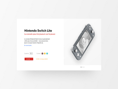 Daily UI 012 bordeaux clean dailyui dailyuichallenge figma french designer interface design nintendo simple switch