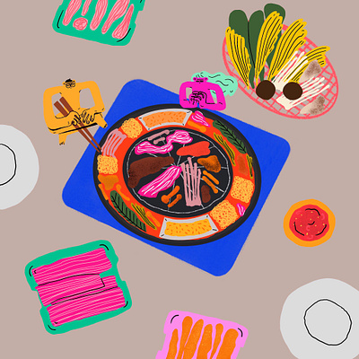BBQ Time advertising illustration brand illustration character colorful design editorial illustration illustration procreate vector