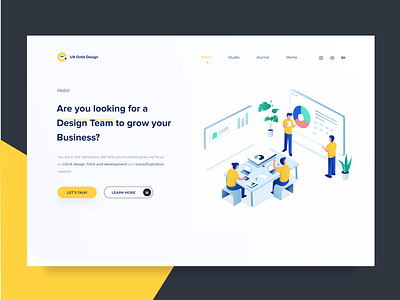 Teamwork character design illustration illustrator isometric modern team teamwork ui ux web