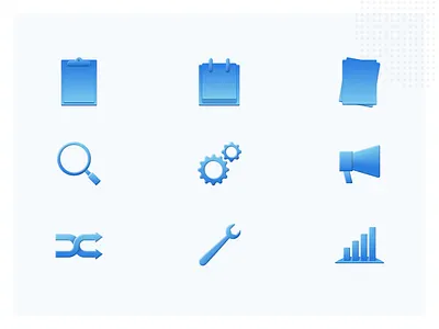 Custom icons blue ecuador figma homepage icons skeumorphism skeuomorph skeuomorphic ui web website