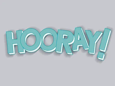 Hooray! 3d design hand lettering letter builder lettering procreate art type typography