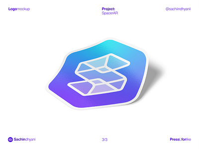 SpacerAr mockup design icon logo logo mockup logodesign mark minimal mockup monogram sticker vector