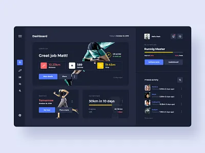 #18-2 RunApp - Webapp Concept app application clean dahsboard design health home minimalism panel run runner running shoes sport ui ux web webapp webapplication