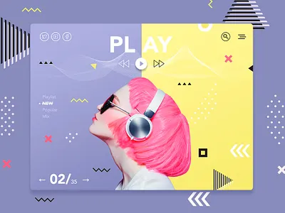 music play banner design dribbble instagram shop shot style ui ux design web