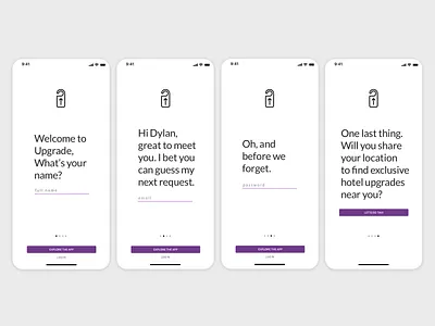 Daily UI // Day 023 // Onboarding app branding design minimal typography ui ux vector