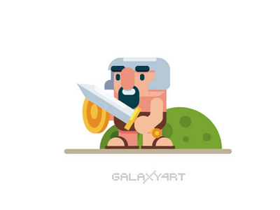 Warrior flat character cartoon cartoonist character characterart characterdesign design flatdesign galaxy4rt howtodraw howtomake illustration tutorial videogame warrior