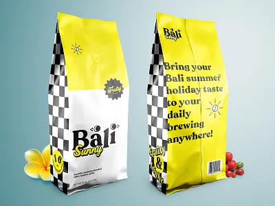 Bali Sunny | Brand Identity and Packaging Design bali bandung brand identity design branding coffee packaging dribbbleweeklywarmup edwina rismayanti graphic design indonesia packaging design