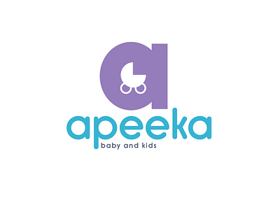 apeeka baby and kids baby branding design fashion flat icon illustration illustrator kids logo minimal typography vector