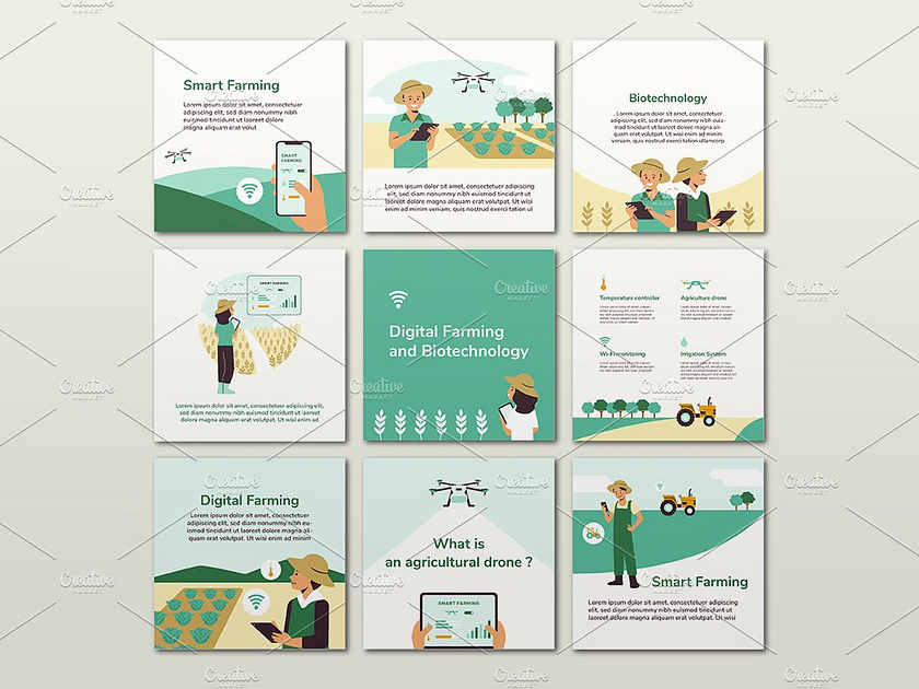 Smart farming template design by rawpixel on Dribbble