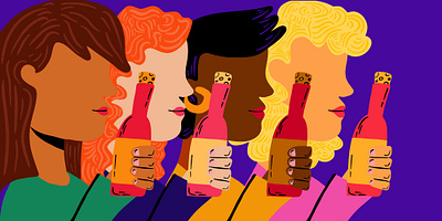 Ladies & Wine alcohol booze females girl power girls illustration ladies liquor vinepair wine wine night woman woman illustration women