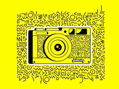 Camera sticker brand branding branding concept branding design camera illustration illustrator stickers
