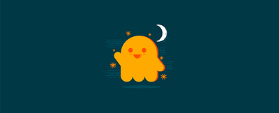 The Halloween Ghost 👻🍊 dark design designs fun funny ghost graphic halloween halloween logo illustraion illustrator logo orange logo project projects sky star