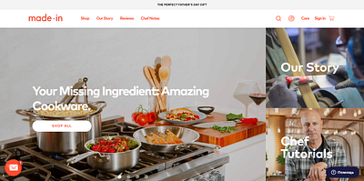 Made In Cookware development ecommerce ui ux web design